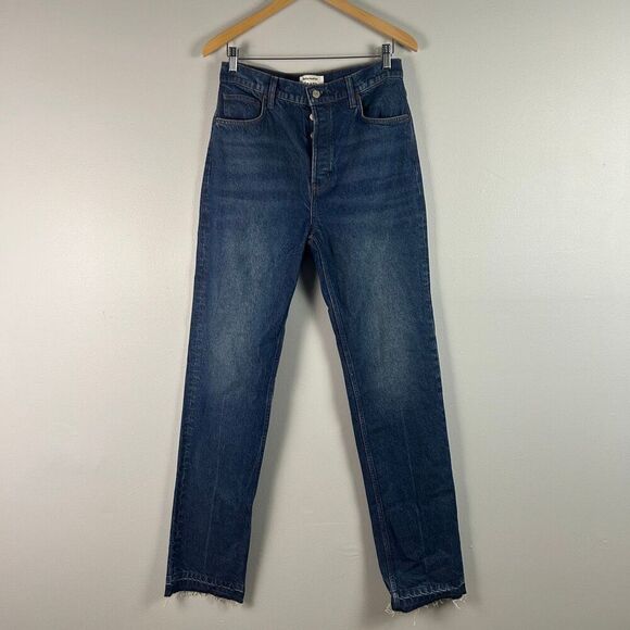 Reformation Cynthia Cuffed High Rise Straight Jeans - Picture 4 of 8